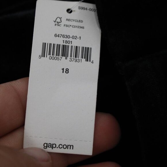 NWT gap pants Women's 18 Velvet jogger true black pockets elastic back - Picture 4 of 15